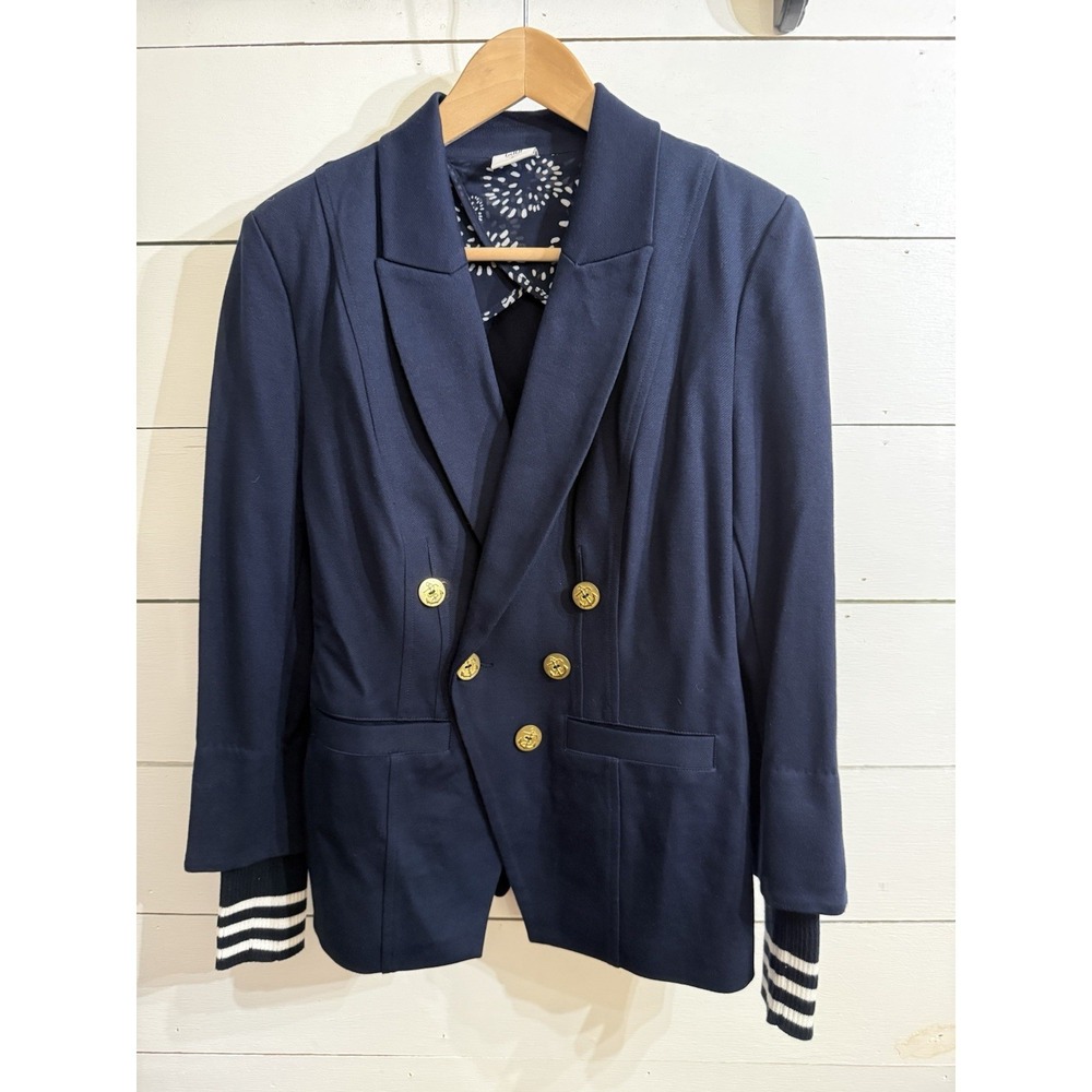 Cabi Blazer Size 8 Navy Nautical Grand Slam 5150 Double Breasted Jacket Stretch